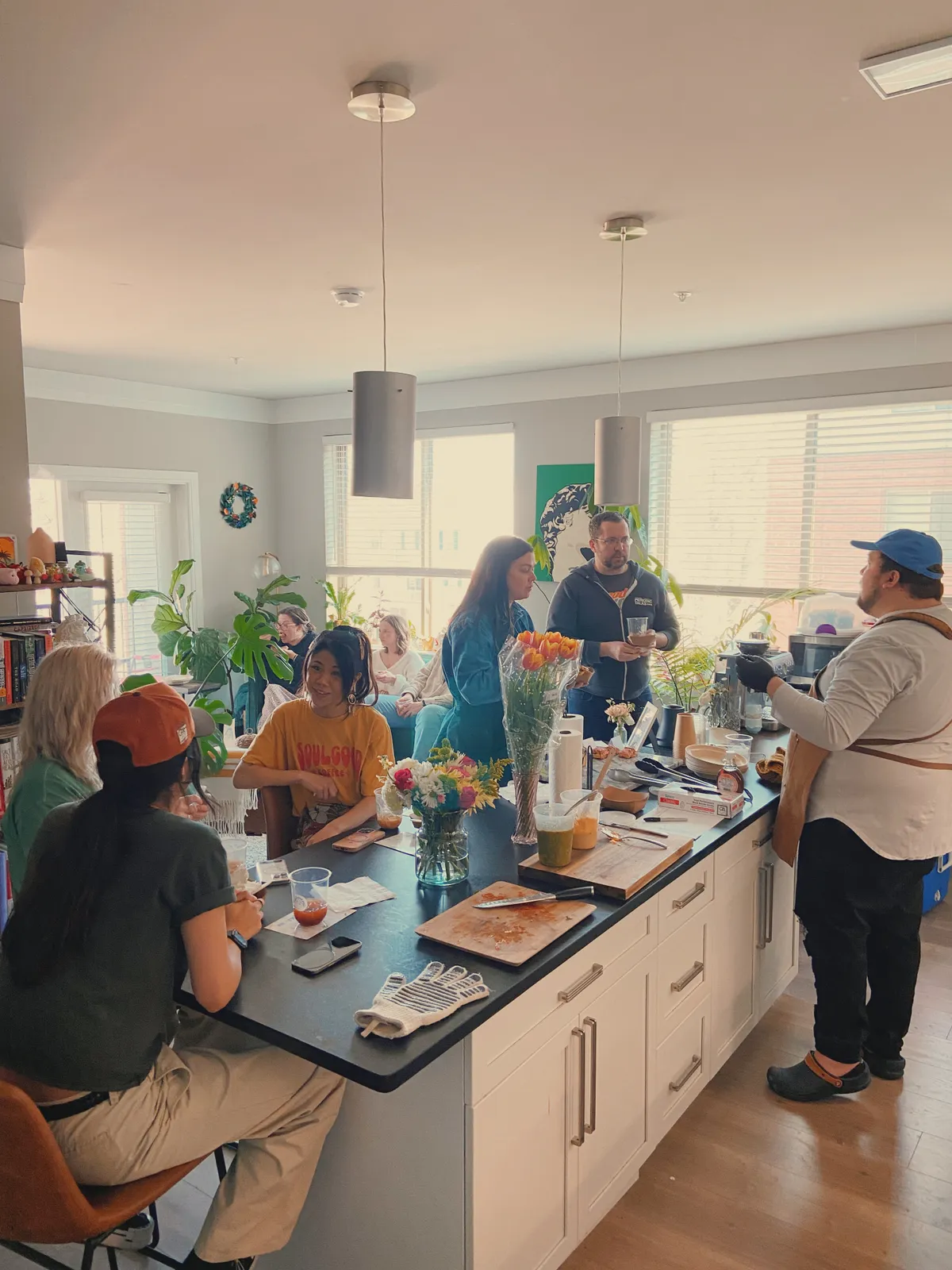 Nate Crawford’s Apartment-Turned-Cafes Are a Masterclass in Squeezing 12 People in a Small Apartment
